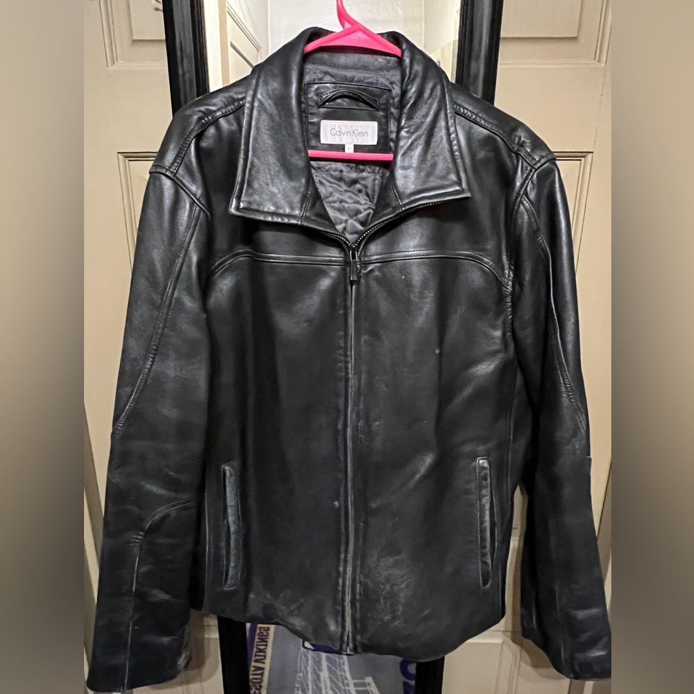 Vintage Calvin Klein men’s leather jacket